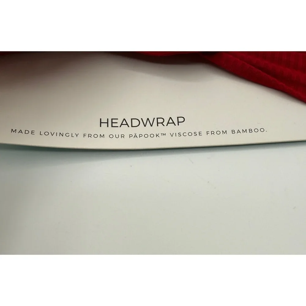 Posh Peanut Headwrap Girls 0-3M Red Ribbed Knit Bamboo Hair Accessory NEW